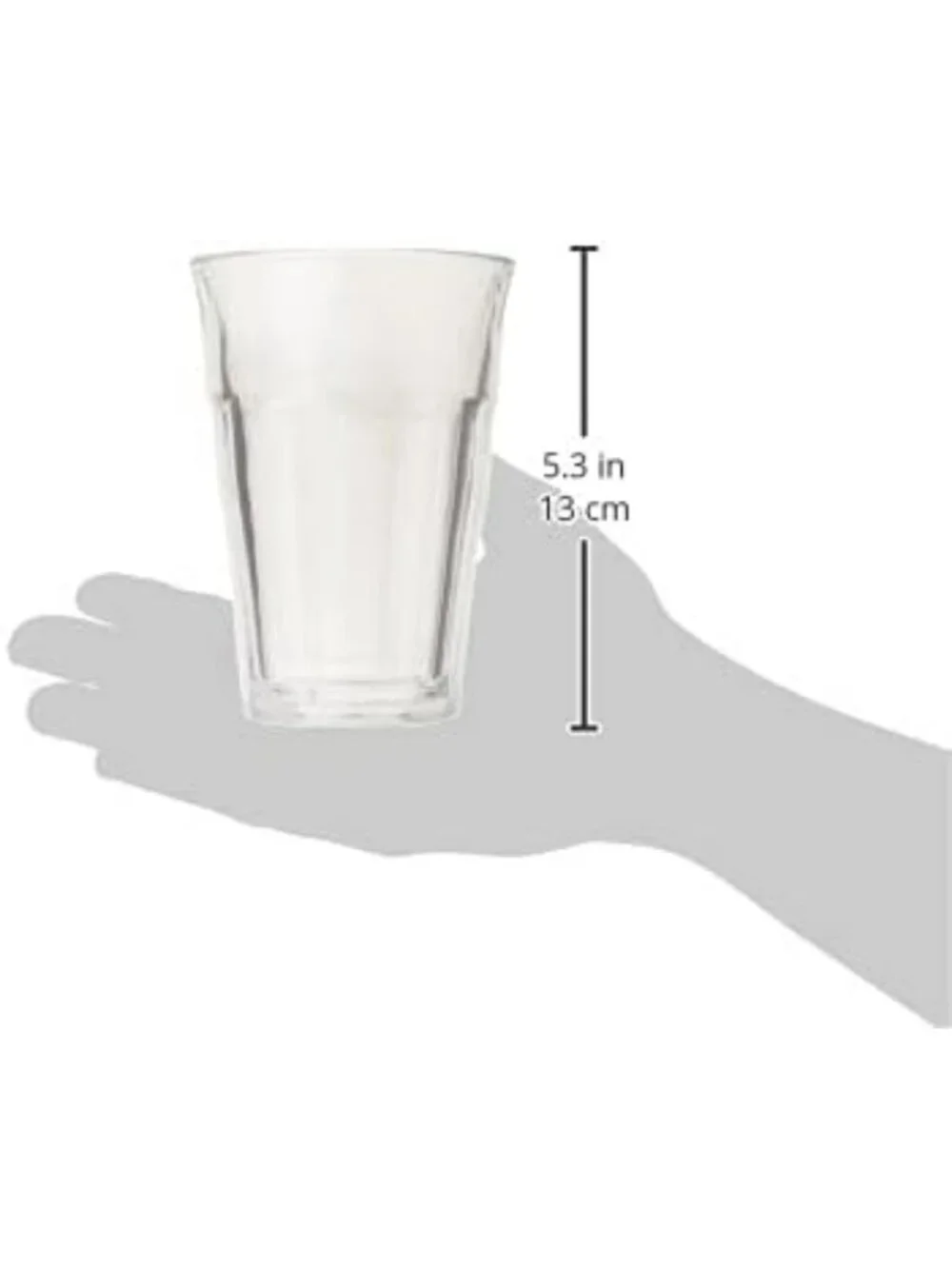 Clear Tempered Glass Tumblers Set of 6 | Durable, Stylish Drinkware, 12.62 oz